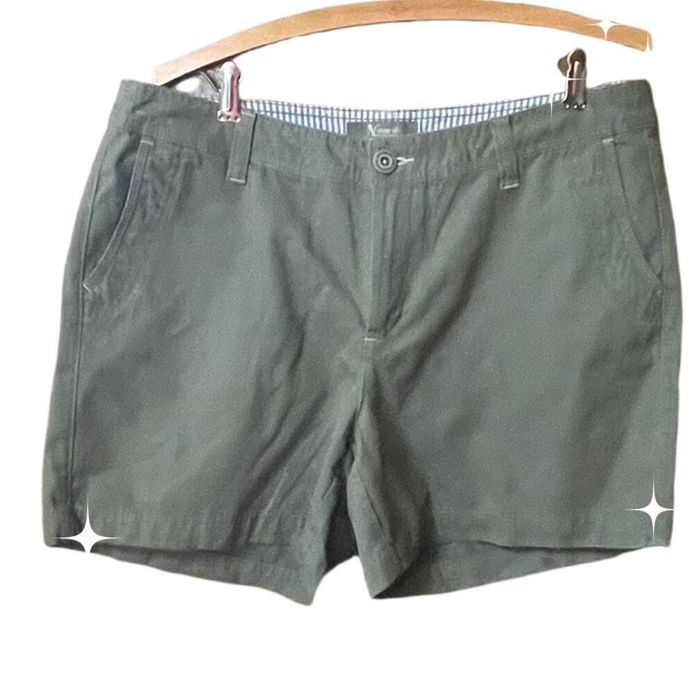 Natural Reflections size 12 sage green 100% soft brushed cotton shorts.